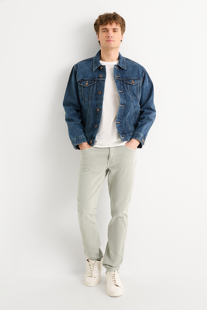 C&A Slim Jeans, Grün, Größe: W30 L32
