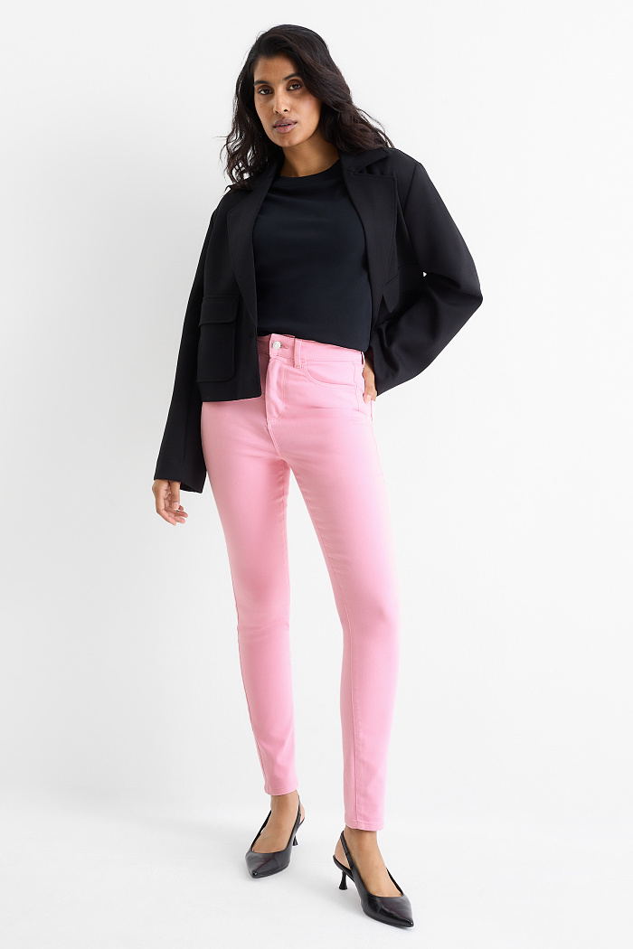 C&A Jegging Jeans-High Waist, Rosa, Größe: 48