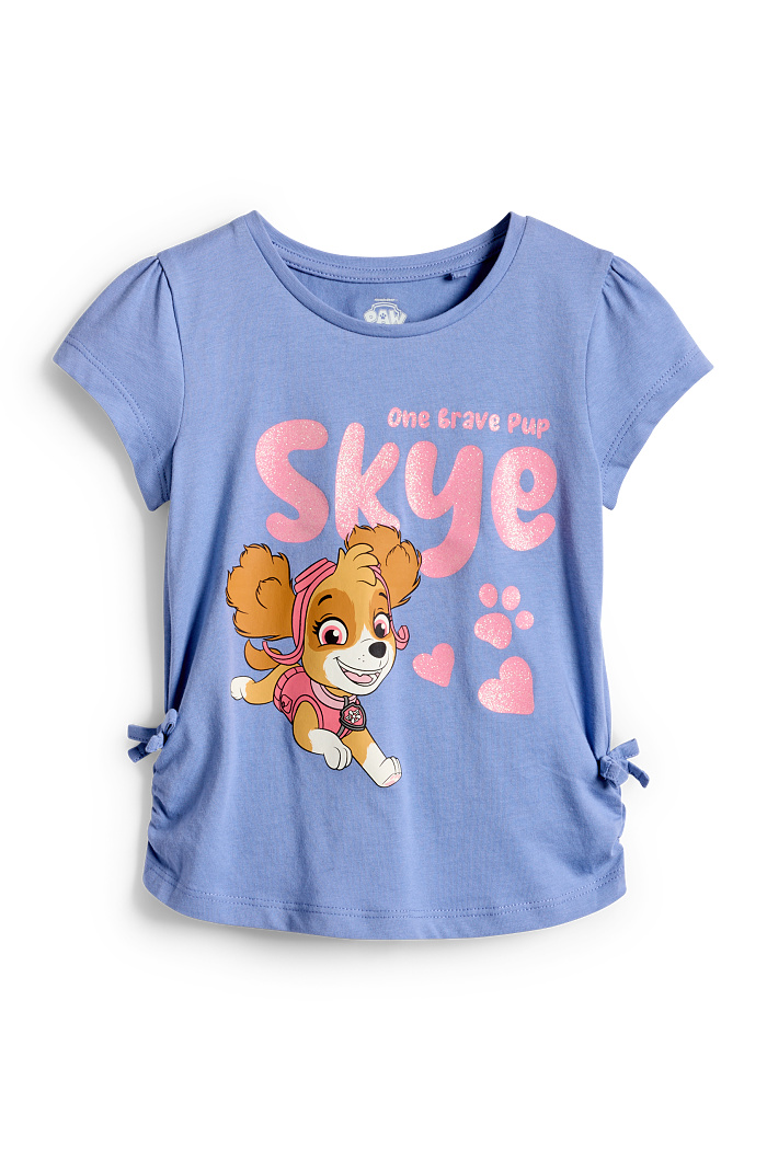 C&A PAW Patrol-Skye-Kurzarmshirt-Glanz-Effekt, Blau, Größe: 98