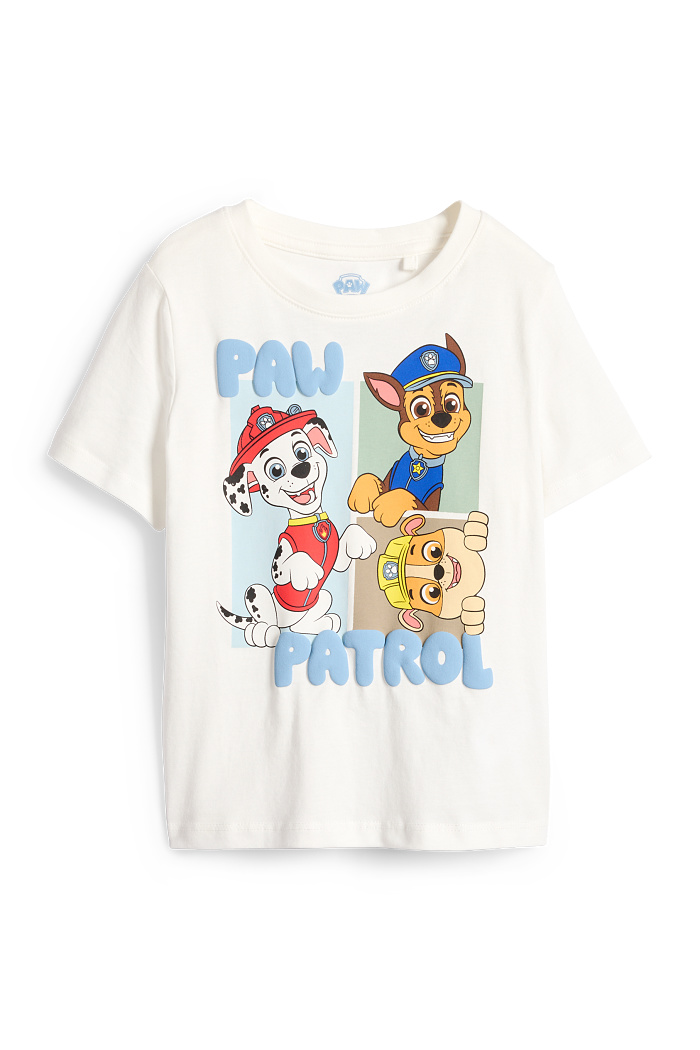 C&A PAW Patrol-Chase, Marshall, Rubble-Kurzarmshirt, Weiß, Größe: 98