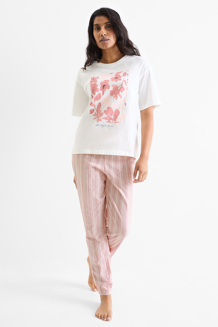 C&A Pyjama, Weiß, Größe: 2XL