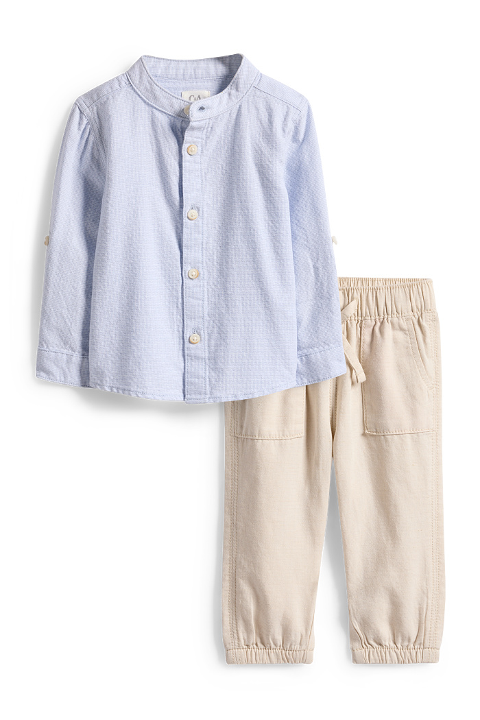 C&A Baby-Outfit-2 teilig, Blau, Größe: 86