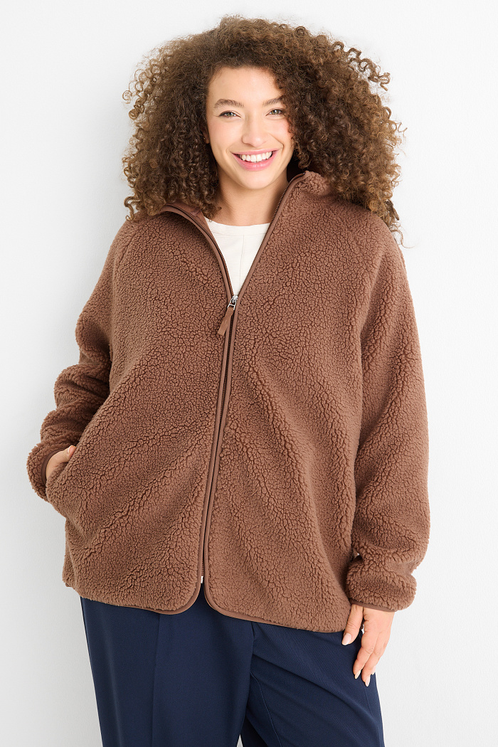 C&A Teddy-Jacke, Braun, Größe: 2XL
