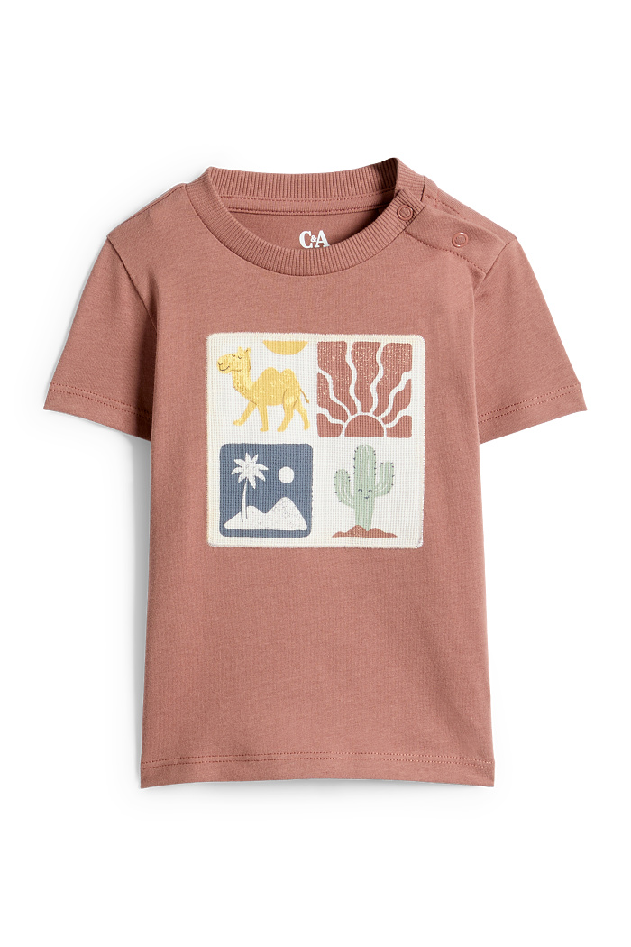 C&A Kamel-Baby-Kurzarmshirt, Beige, Größe: 62