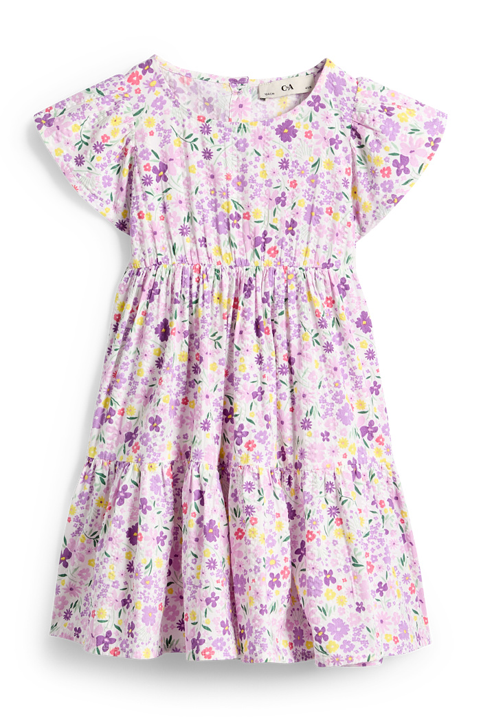 C&A Blume-Kleid-strukturiert, Bunt, Größe: 110
