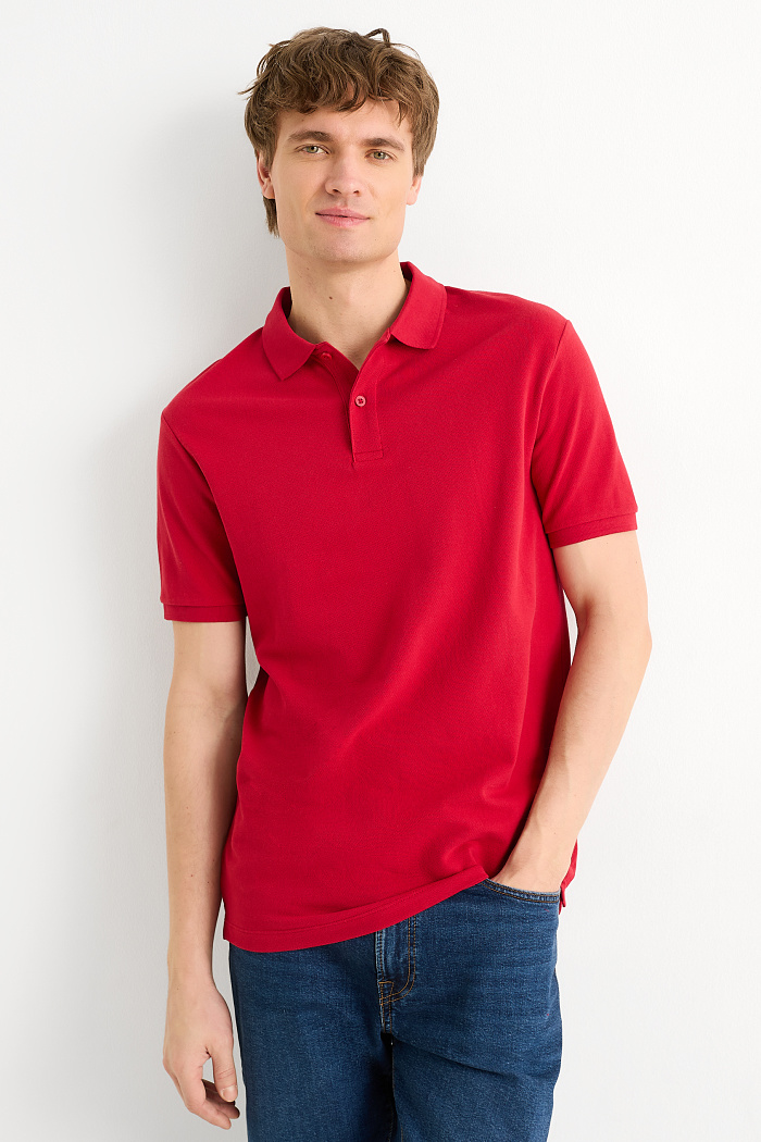C&A Poloshirt-Regular Fit, Rot, Größe: 3XL