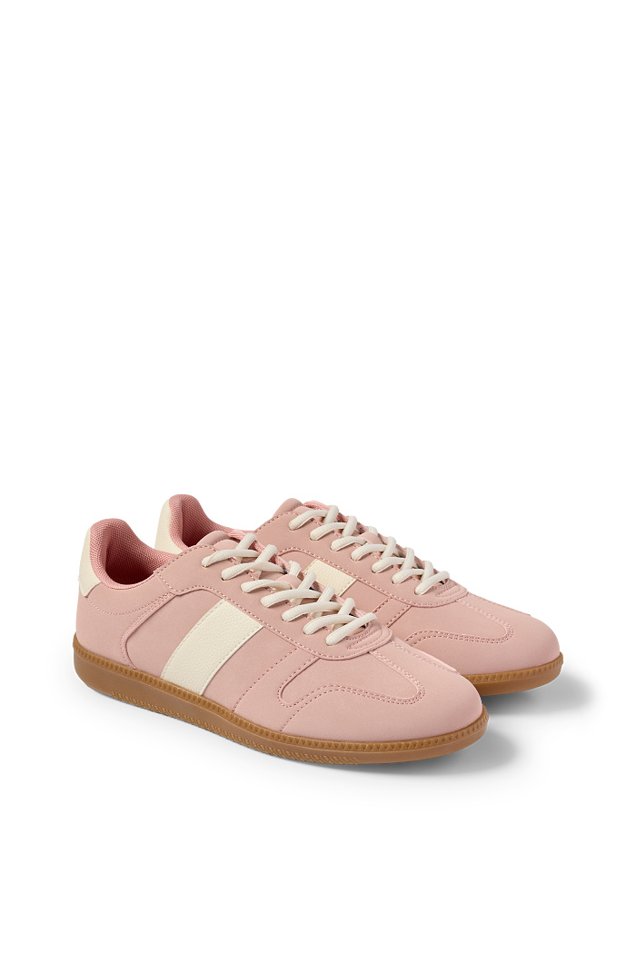 C&A Sneaker-Velourslederimitat, Rosa, Größe: 41