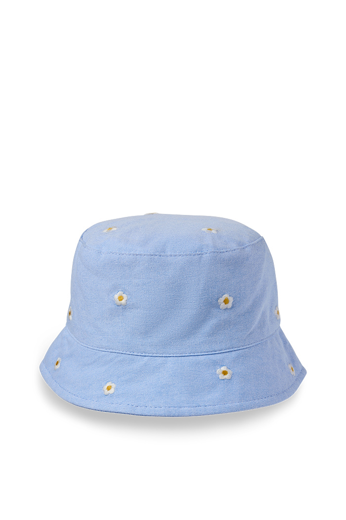 C&A Blümchen-Baby-Hut, Blau, Größe: 52-53