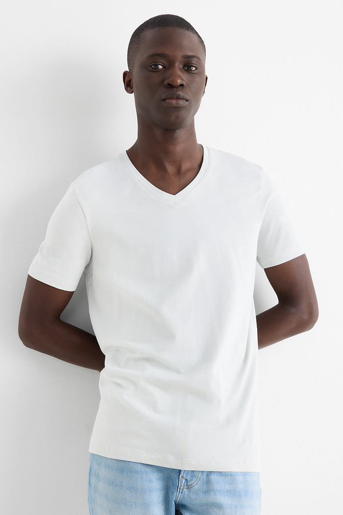 C&A T-Shirt-Slim Fit-Flex, Grau, Größe: L