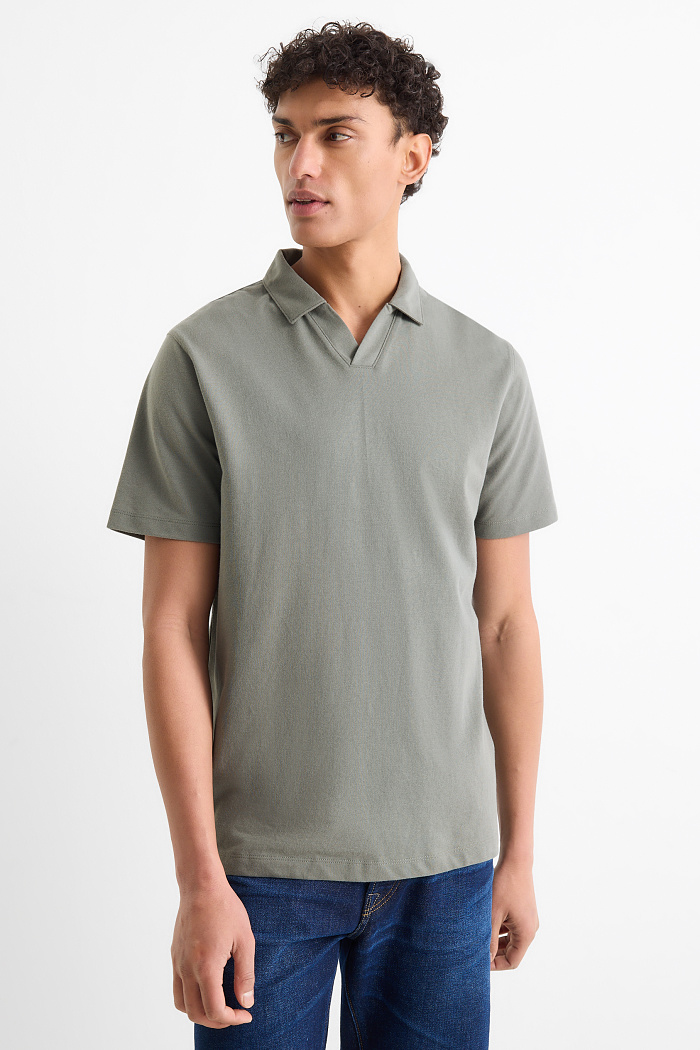 C&A Poloshirt-Regular Fit, Grün, Größe: 2XL