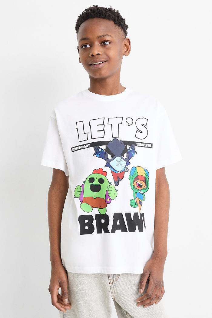 C&A Brawl Stars-Kurzarmshirt, Weiß, Größe: 170