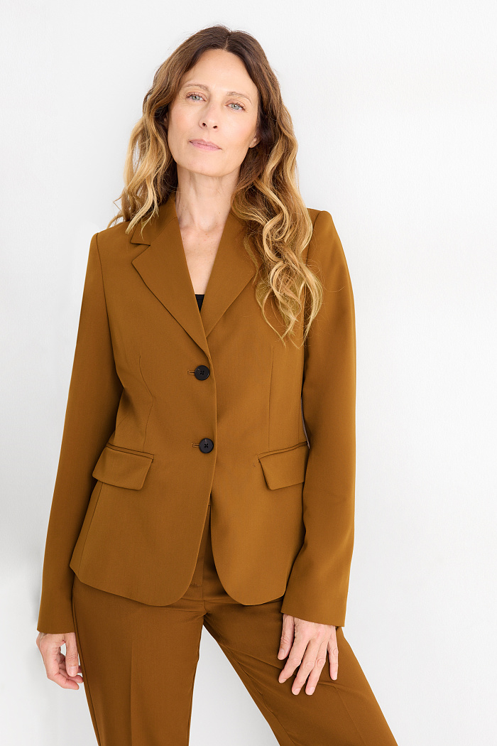 C&A Business-Blazer-tailliert, Braun, Größe: 36