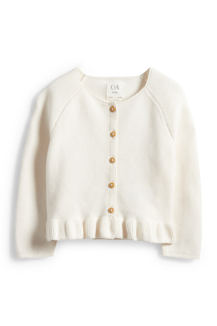 C&A Baby-Strickjacke, Weiß, Größe: 86
