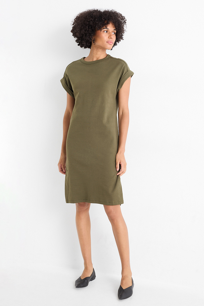 C&A T-Shirt-Kleid, Braun, Größe: 2XL