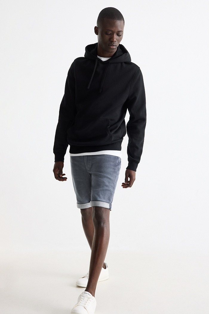 C&A Jeans-Shorts-Flex Jog Denim-LYCRA , Grau, Größe: W30