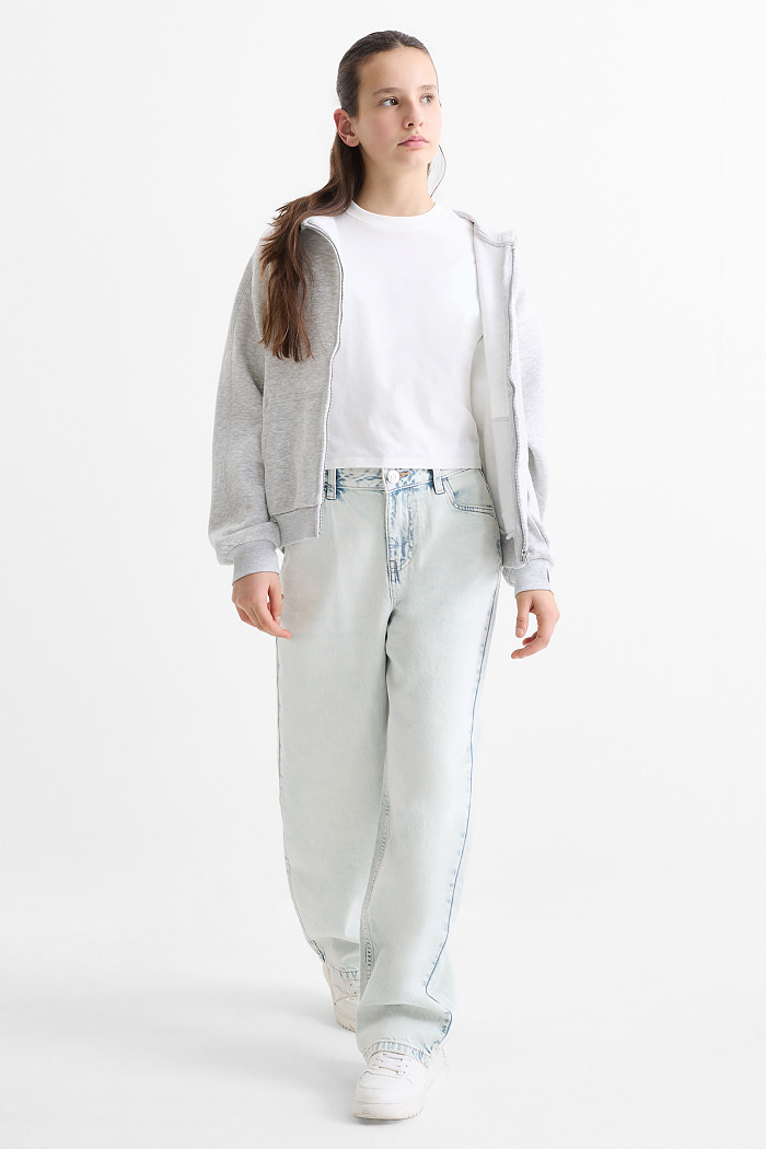 C&A Barrel Jeans, Blau, Größe: 176