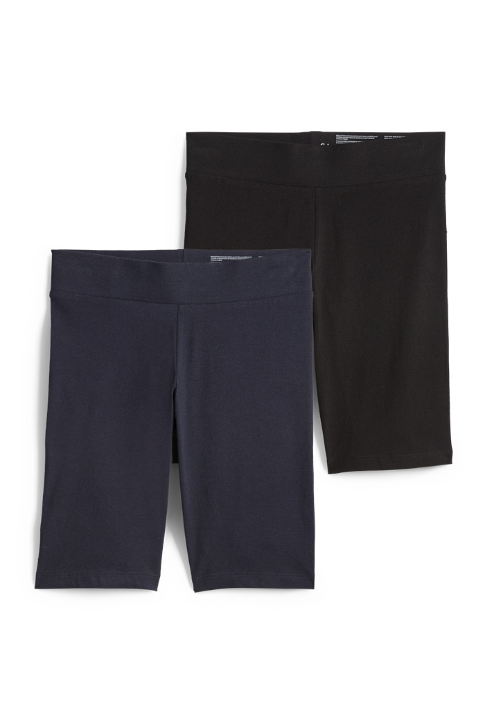 C&A Multipack 2er-Biker-Shorts, Blau, Größe: M