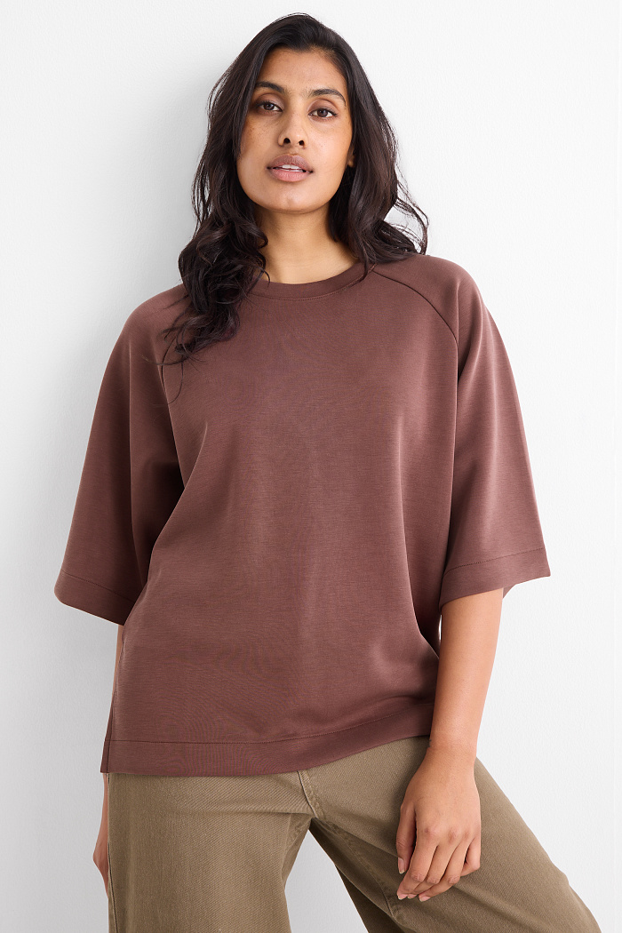 C&A Oversized-Sweatshirt, Braun, Größe: S