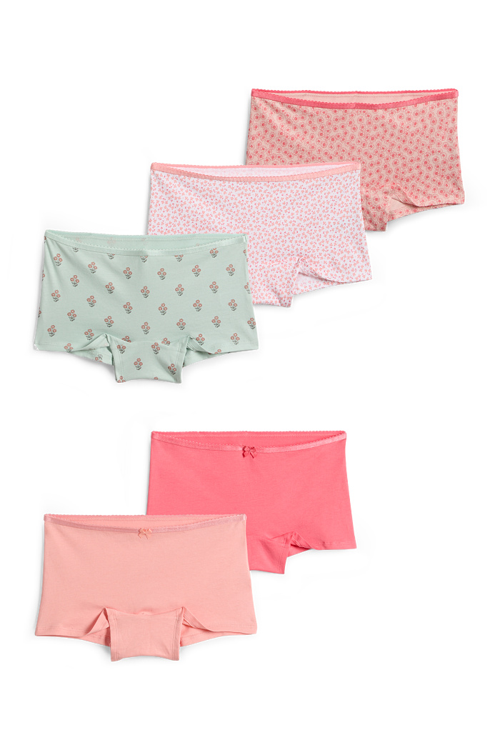 C&A Multipack 5er-Blume-Boxershorts, Rosa, Größe: 170-176