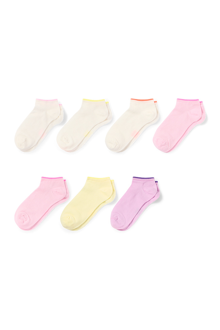 C&A Multipack 7er-Sneakersocken, Bunt, Größe: 34-36