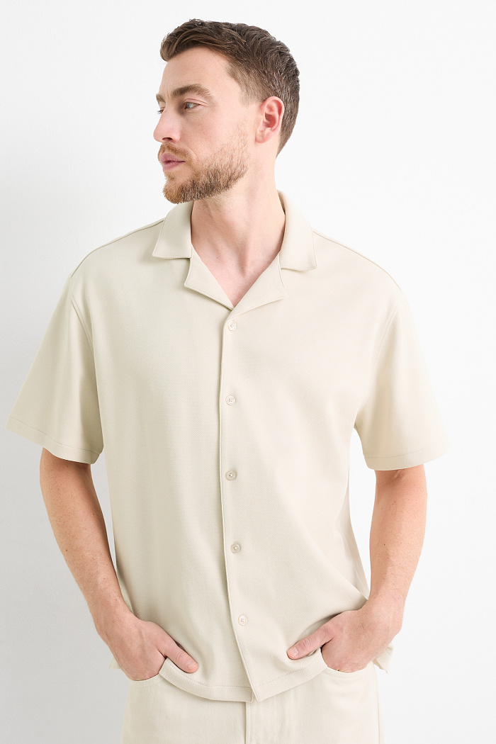 C&A Hemd-Relaxed Fit-Reverskragen, Weiß, Größe: XL