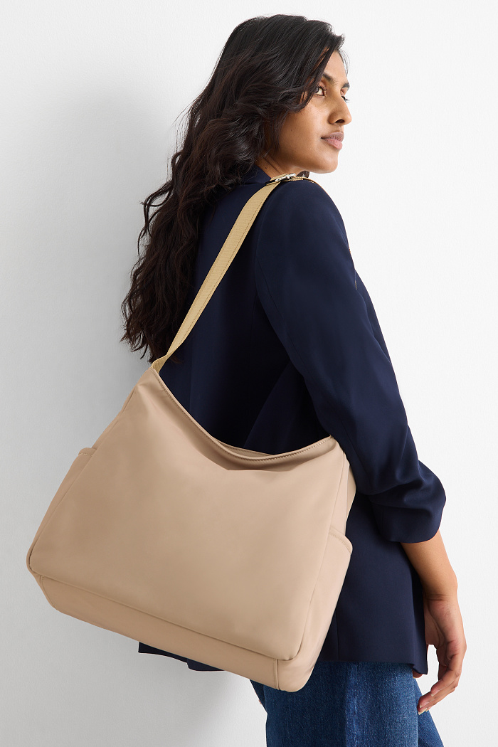 C&A Schultertasche, Beige, Größe: 1 size