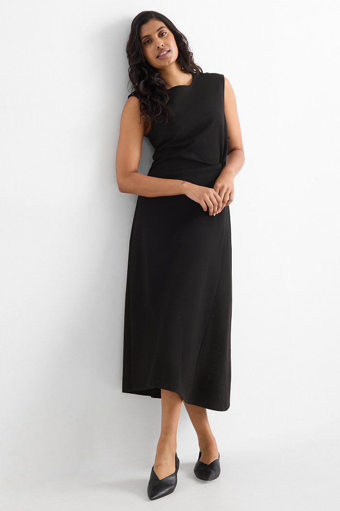 C&A Fit & Flare Kleid, Schwarz, Größe: S