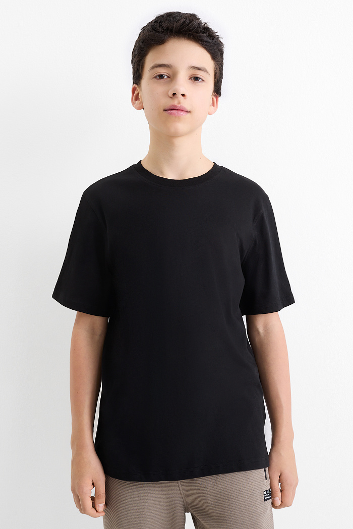 C&A Kurzarmshirt, Schwarz, Größe: 128