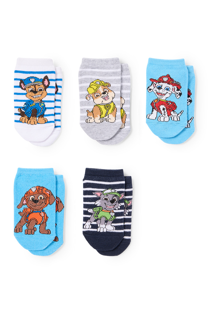 C&A Multipack 5er-PAW Patrol-Chase-Sneakersocken mit Motiv, Blau, Größe: 24-26