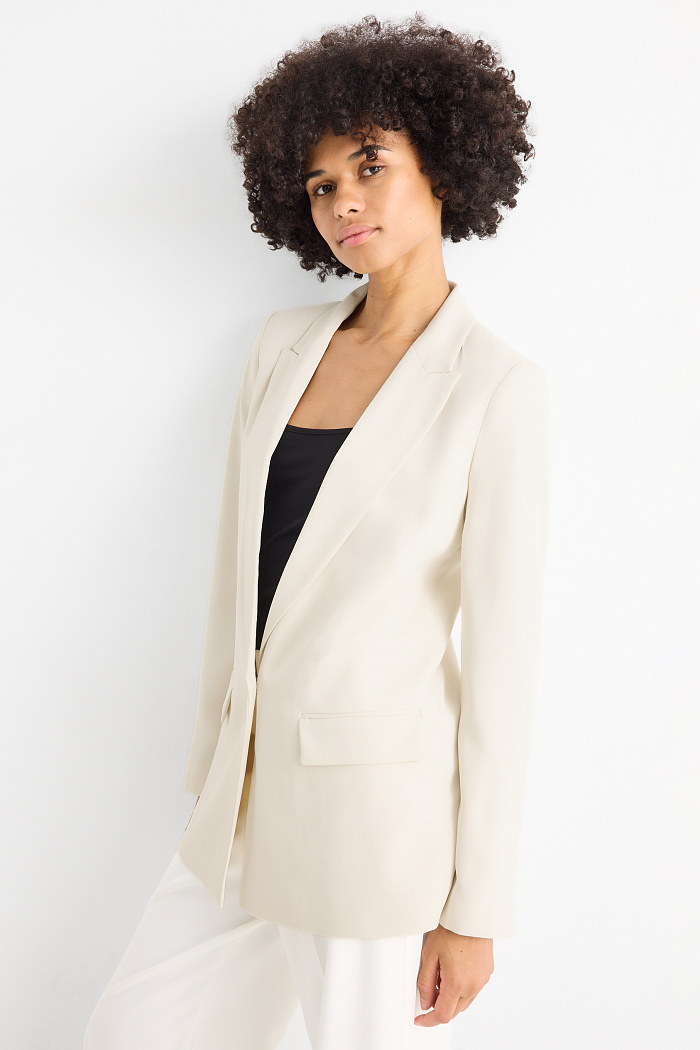 C&A Longblazer-Regular Fit, Weiß, Größe: 42