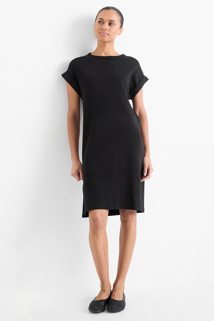 C&A T-Shirt-Kleid, Braun, Größe: L