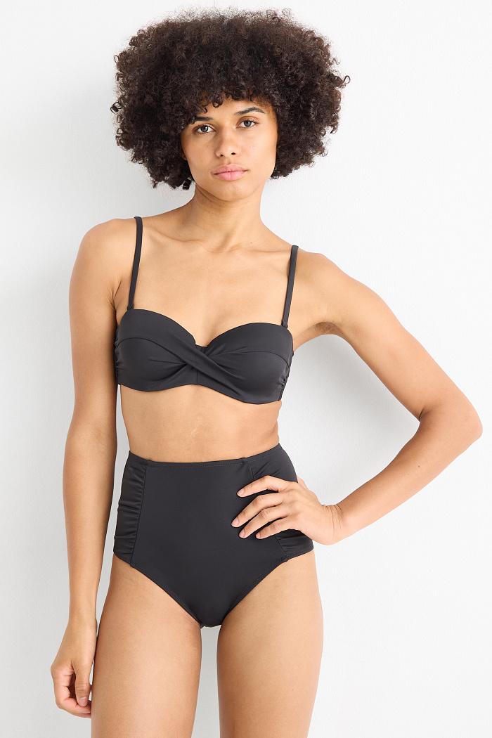 C&A Bikini-Top-Balconette-wattiert-LYCRA XTRA LIFE , Schwarz, Größe: 85 C