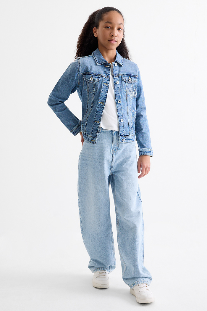 C&A Barrel Jeans, Blau, Größe: 134