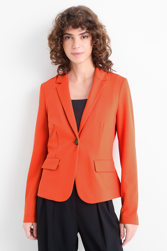 C&A Jersey-Blazer-Regular Fit, Orange, Größe: 44