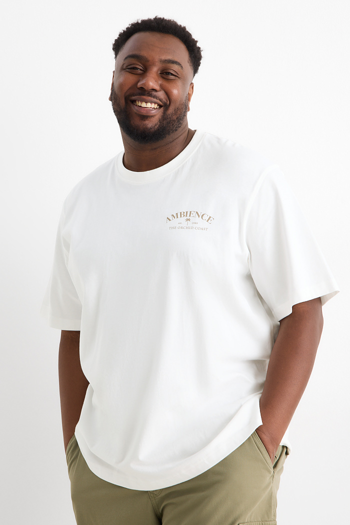 C&A T-Shirt-Relaxed Fit, Weiß, Größe: 4XL