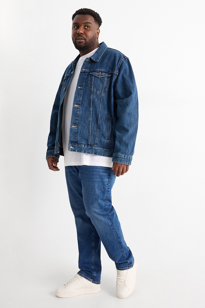 C&A Straight Jeans-LYCRA , Blau, Größe: W44 L32