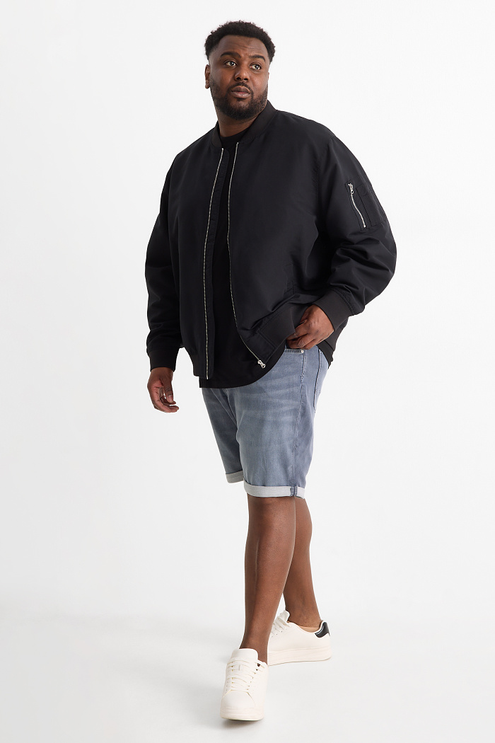 C&A Jeans-Shorts-Flex Jog Denim-LYCRA , Grau, Größe: W46 L32