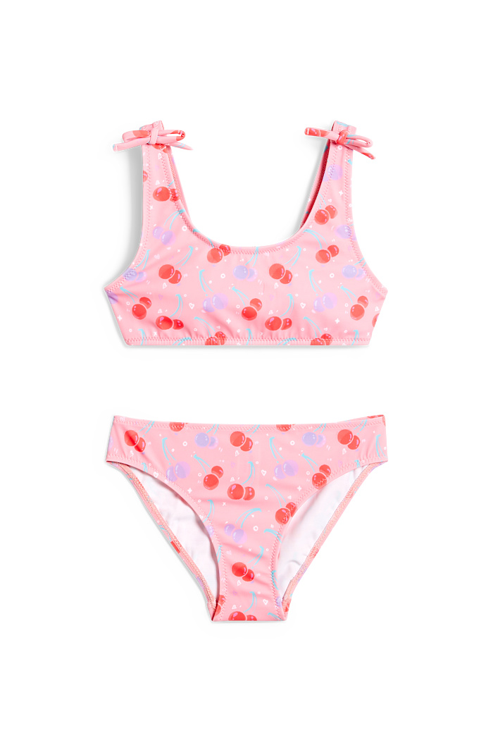 C&A Kirsche-Bikini-LYCRA XTRA LIFE -2 teilig, Pink, Größe: 122-128