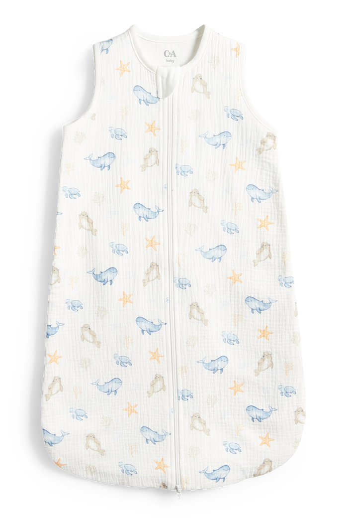 C&A Meerestiere-Baby-Schlafsack-6-18 Monate, Weiß, Größe: 90 cm