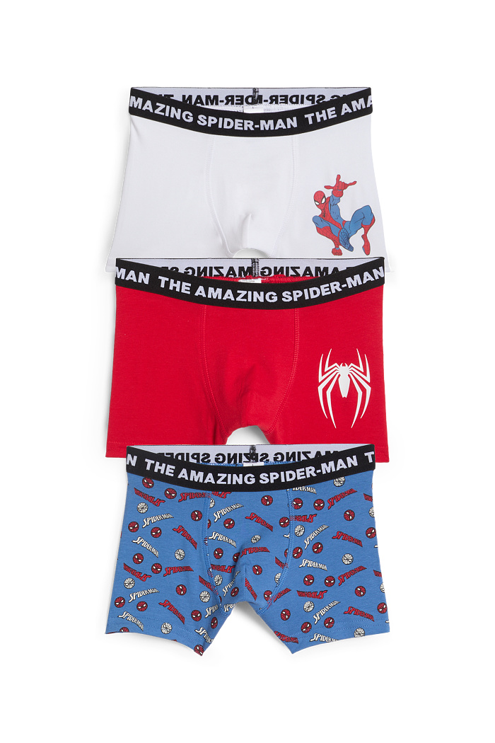 C&A Multipack 3er-Spider-Man-Boxershorts, Weiß, Größe: 134-140