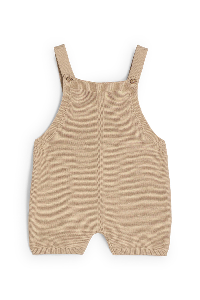 C&A Baby-Strick-Latzhose, Weiß, Größe: 80
