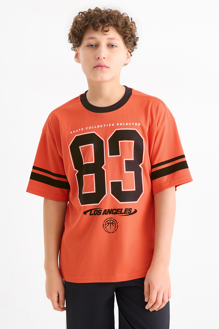 C&A Kurzarmshirt, Bunt, Größe: 164