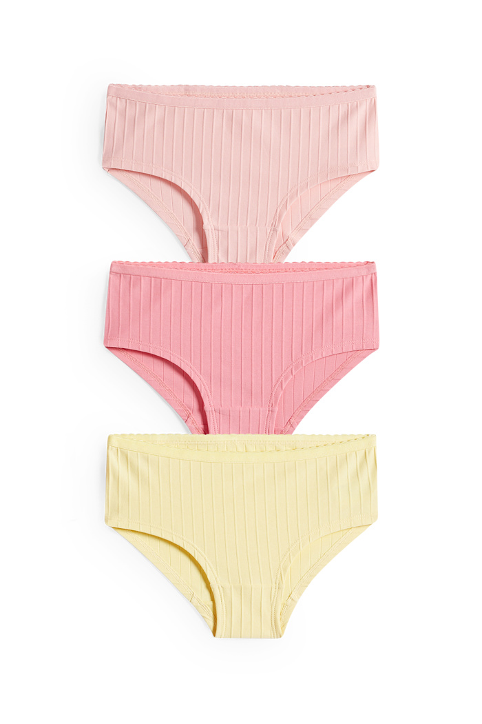 C&A Multipack 3er-Slip-gerippt, Orange, Größe: 146-152