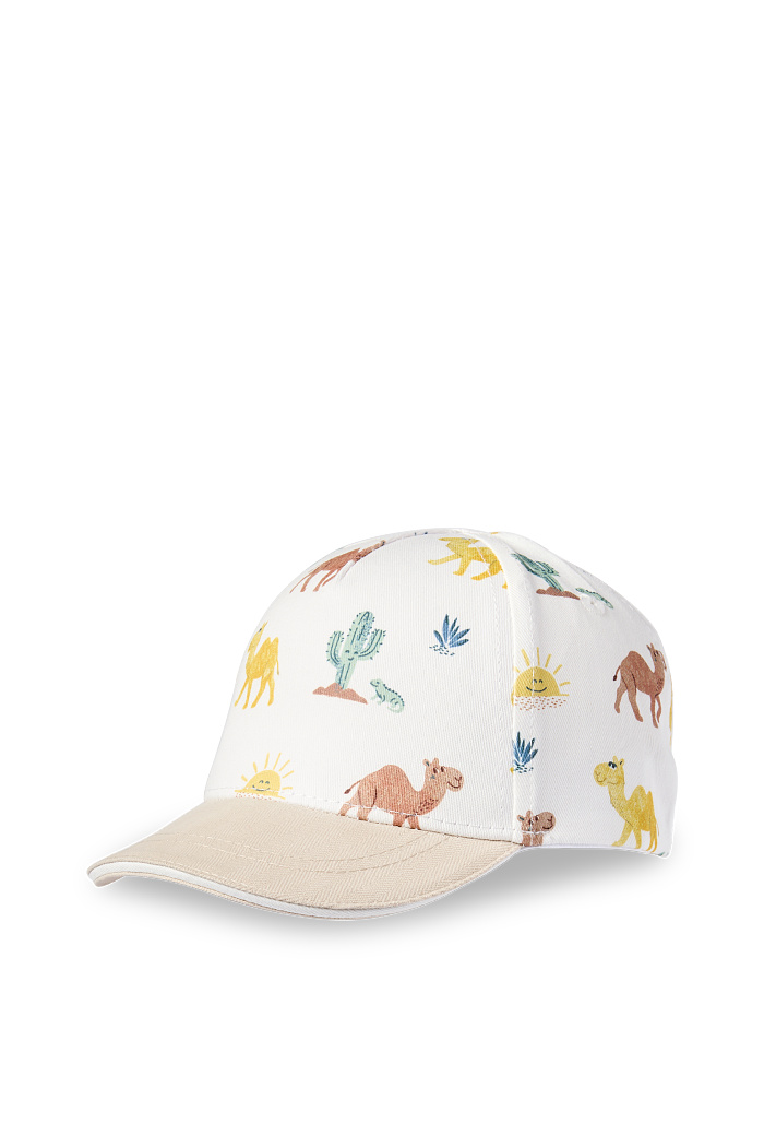 C&A Kamel und Kaktus-Baby-Cap, Weiß, Größe: 50-51