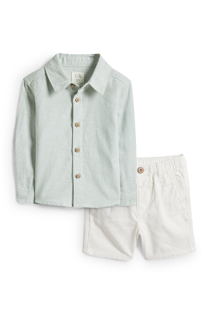 C&A Baby-Outfit-2 teilig, Weiß, Größe: 74