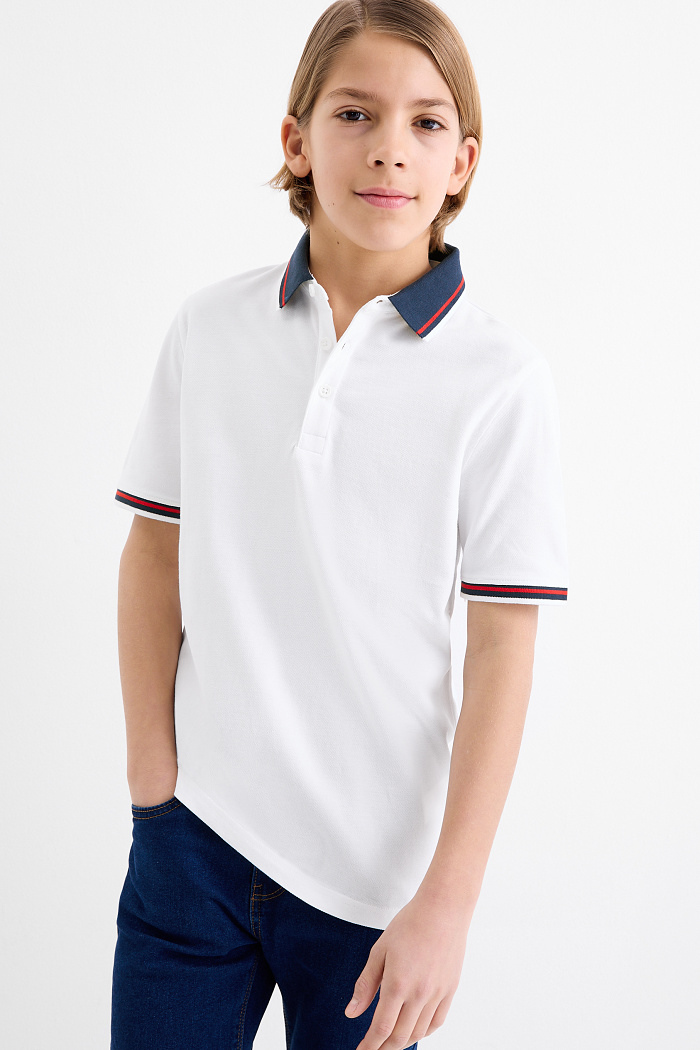 C&A Poloshirt, Weiß, Größe: 158