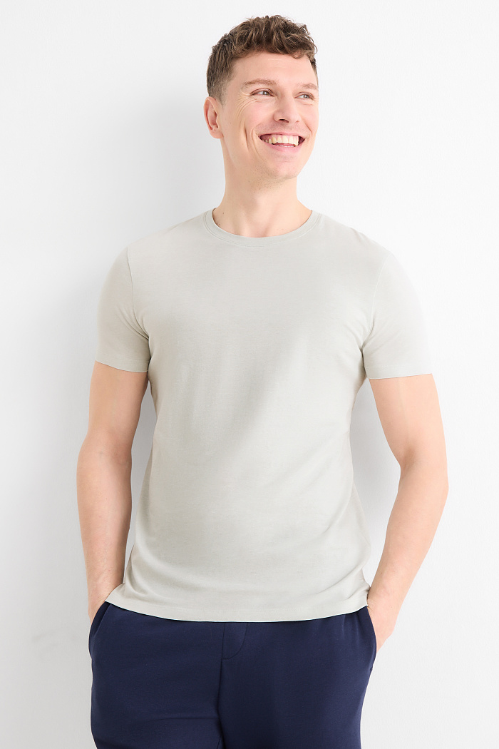C&A T-Shirt-Slim Fit-Flex, Grau, Größe: M