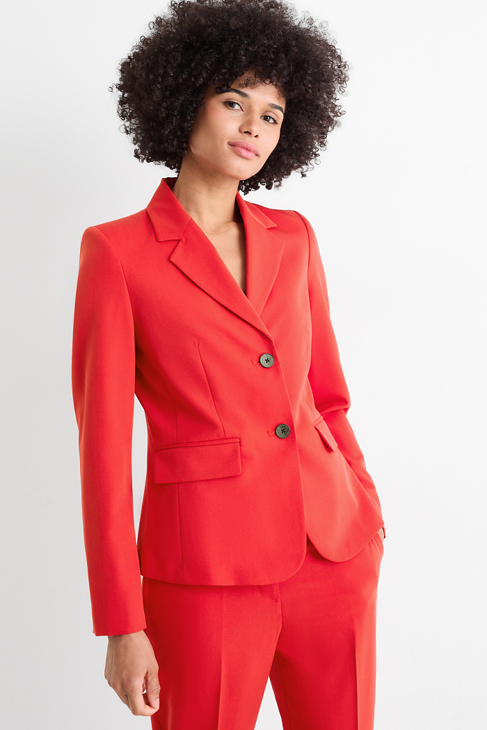 C&A Business-Blazer-tailliert, Orange, Größe: 34