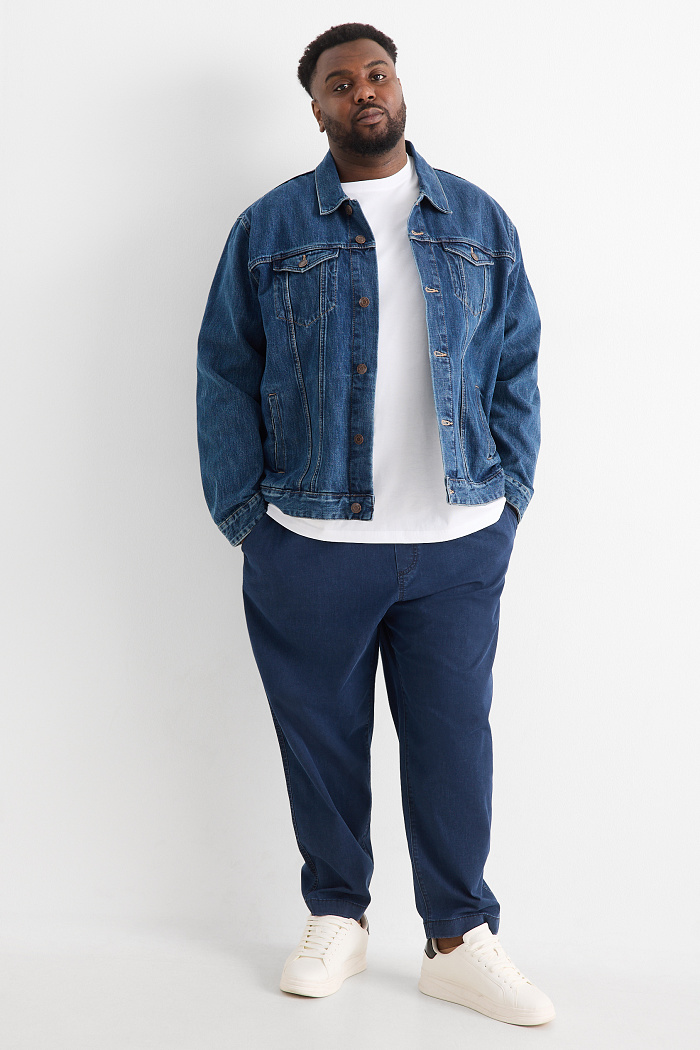 C&A Chino-Jeans-Tapered Fit-LYCRA , Blau, Größe: 6XL