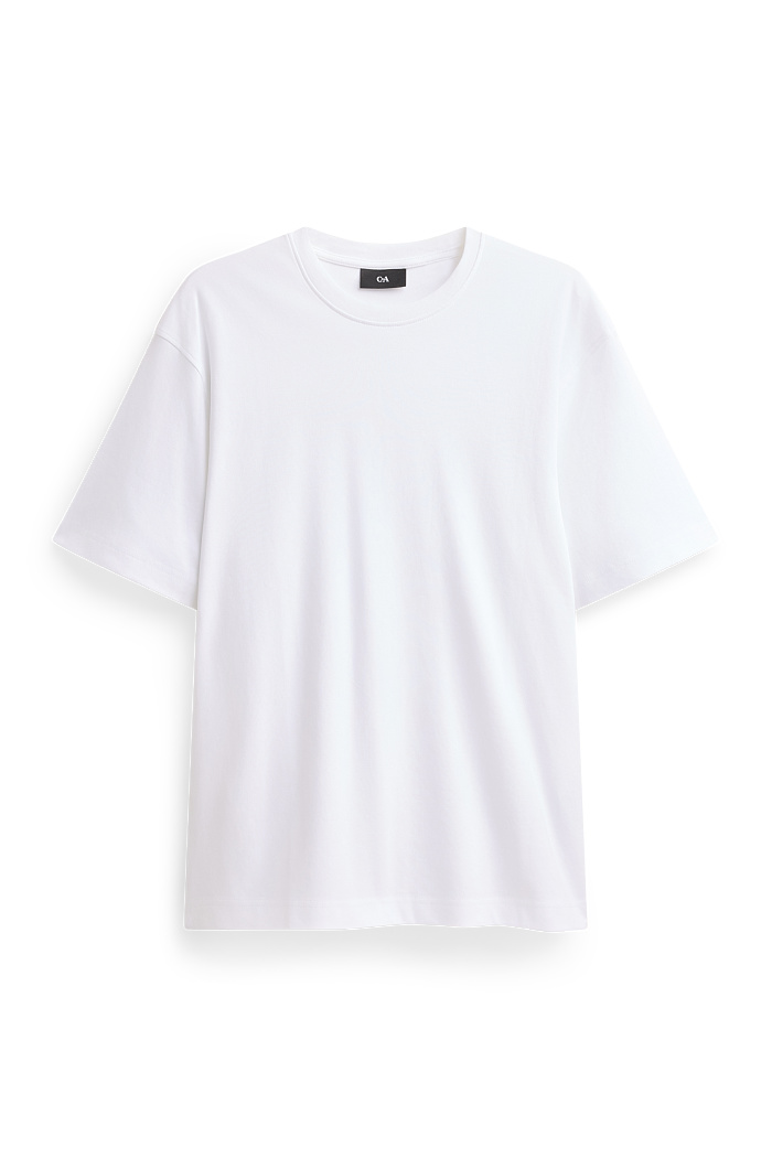 C&A T-Shirt-Relaxed Fit, Weiß, Größe: 2XL